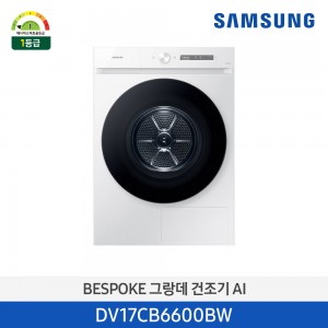 삼성 BESPOKE 그랑데AI 건조기 17kg 화이트 DV17CB6600BW